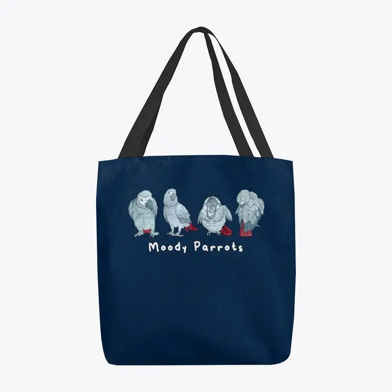 Moody Parrots Tote Bag